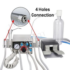 Portable Dental Turbine Unit Weak Suction 3 Way Syringe Work with Air Compresso