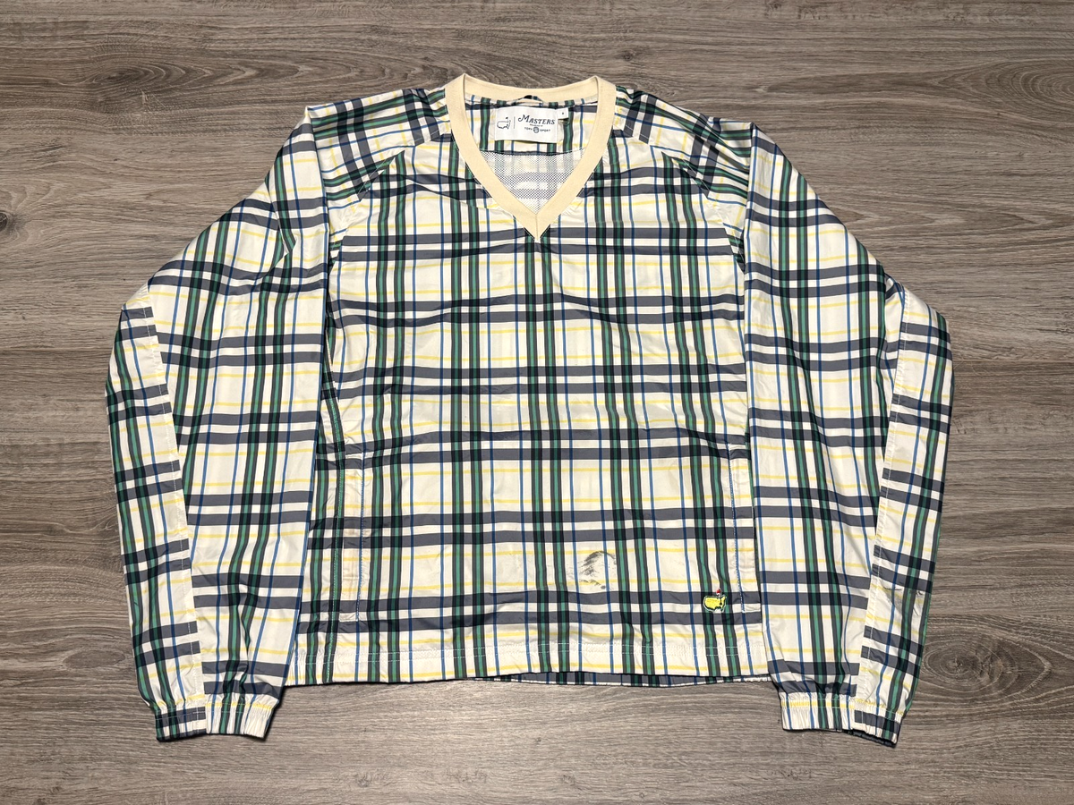 MASTERS X TORY BURCH SPORT Golf Plaid Windbreaker Pullover Women's