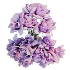 Lavender Artificial Rose Stems 30pc 3in Flowers 7-9in Wedding Crafts Floral Lot