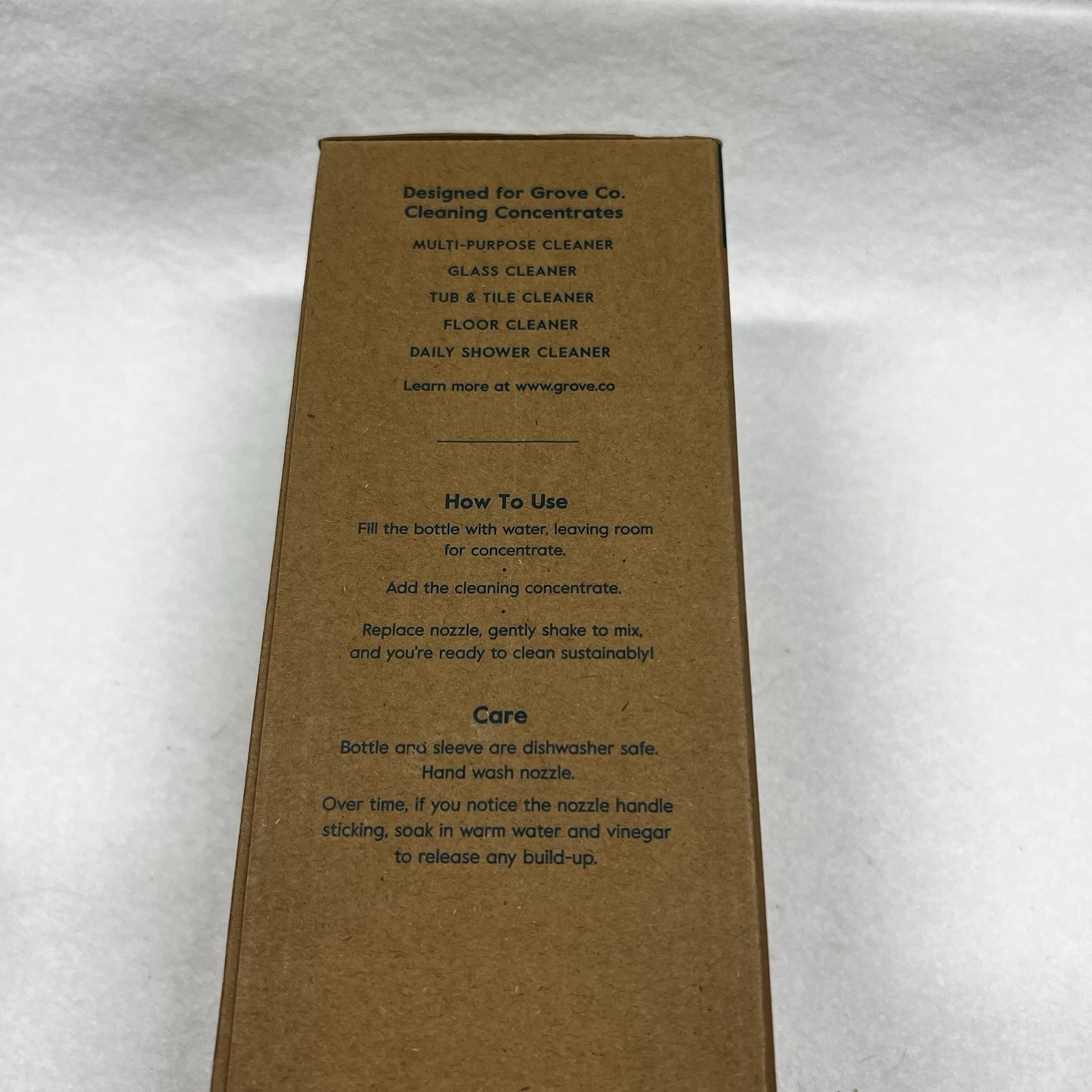 Grove Co Reusable Glass Spray 16oz Bottle with Non Slip Polished Gray Sleeve