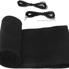 DIY Steering Wheel Cover Breathable Comfortable 32-35cm Stitch on Black Stitches