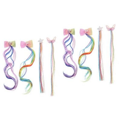 2 Pieces Haarverlängerung Clip in Haarspange Einhorn Haarspangen Für Kinder