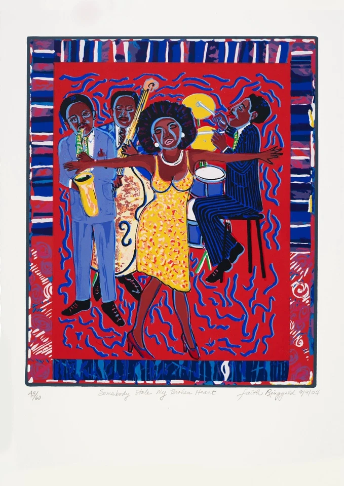 Faith Ringgold: Somebody Stole My Broken Heart, Archival Quality Fine Art Print. - Image 2 of 4