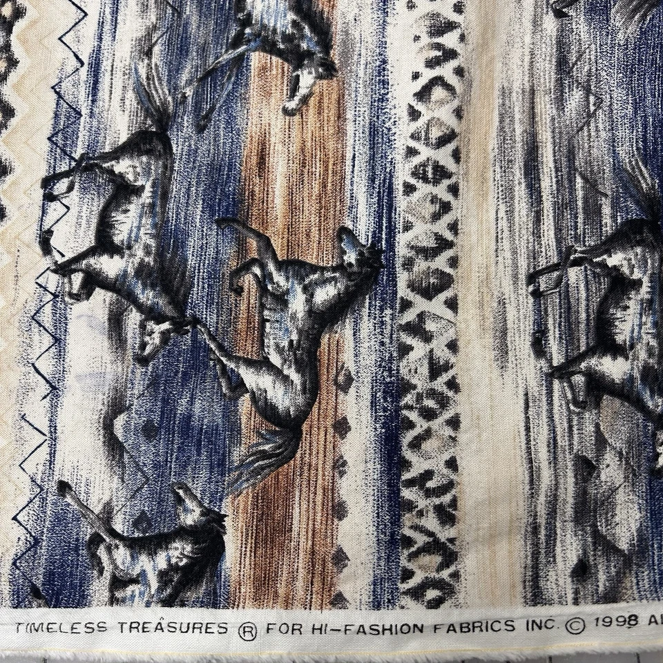"Tela de caballo del salvaje oeste vintage Quilters - 35"" X 54"" - fecha 1998" Foto 4 de 4