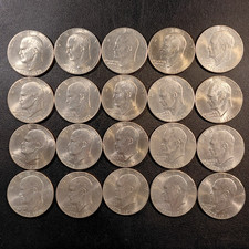 Eisenhower Dollars (1976) Type 2 Bicentennials. Philly & Denver.  20 coins.
