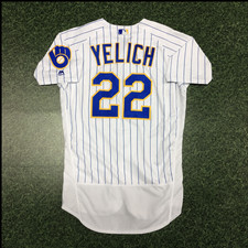 Christian Yelich 1993 Milwaukee Brewers Men's Home White Cooperstown Jersey