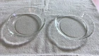 2 Vintage PYREX Clear Glass  7.5" Pie Pans C207 Crimped Edges