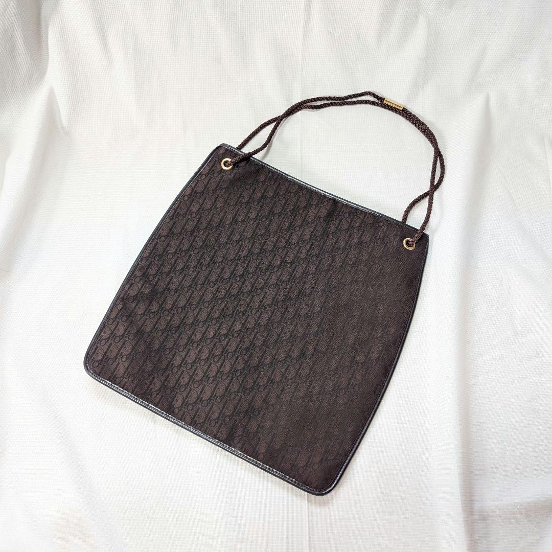 Christian Dior Trotter Canvas and Leather Vintage 1990s Tote Bag