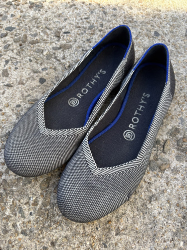 Rothys The Point Womens Size W8 Gray Grey Slip On Shoes Ballet Flats