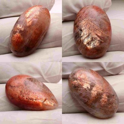 4 Stück Natürlicher Sunstone Cabochon Glänzend Lose Edelsteine 24mm-28mm