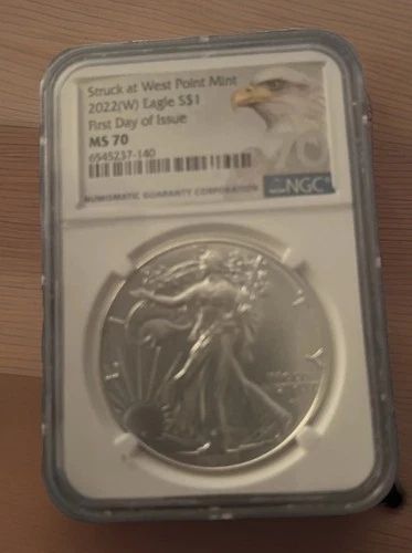 2022 W American Silver Eagle Burnished NGC MS 70