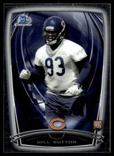 2014 Bowman Chrome Will Sutton Rookie Chicago Bears #120