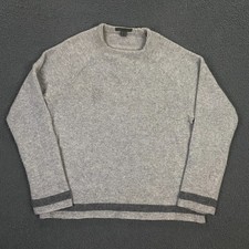 John Varvatos Sweater Mens Large READ Wool Cashmere Gray Made in Italy