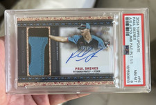 2024 Topps Update Paul Skenes All Star Auto Jumbo Patch PLT. 1/1 RC PSA 8