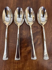 Lenox Stainless Flatware PORTOLA - Oval Soup / Place Spoons - Set of Four New