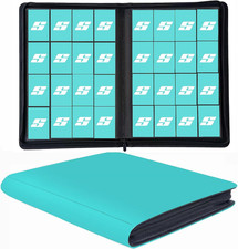 1000 Pockets Trading Card Binder, 16 Pocket Ringless Side Loading Card Holder A
