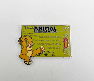 Disney WDW Cast Pin Party D Ticket Simba Animal Kingdom Gift Pin LE 1000