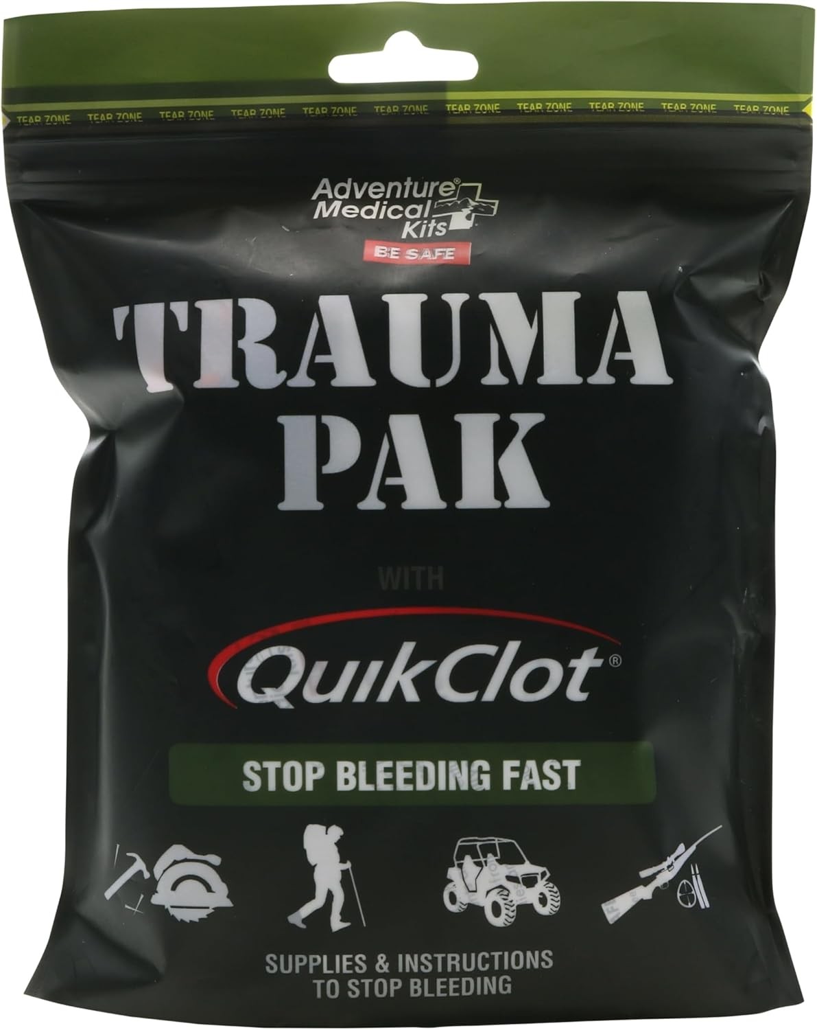 Adventure Medical Trauma Pak First Aid Kit with QuikClot in Black