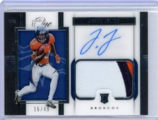 2020 Panini One Football Rookie Patch Autograph #118 Jerry Jeudy No 16 of 49