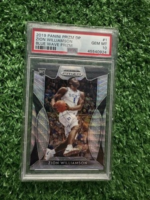 2019 Panini Prizm DP Zion Williamson "Blue Wave"  Duke 208/299 PSA 10 GEM-MT RC