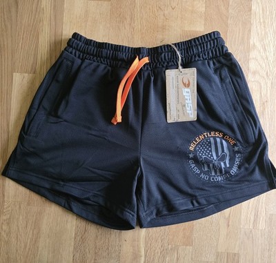 UK 2XL. Original Gasp R1 Mesh Shorts. Schwarz/Orange. Neu mit Etikett.  Neues Design. Fitness. 