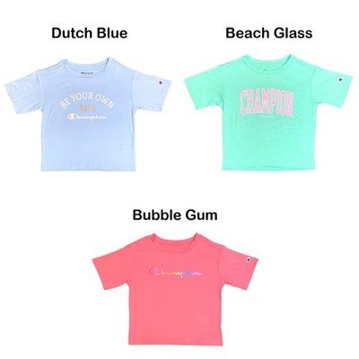 Champion Girl's Active T-Shirt, Boxy Fit Tee, Crewneck