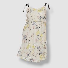 $150 Donna Morgan Women's Plus Size Yellow Embroidered Blouson Midi Dress Sz 24W