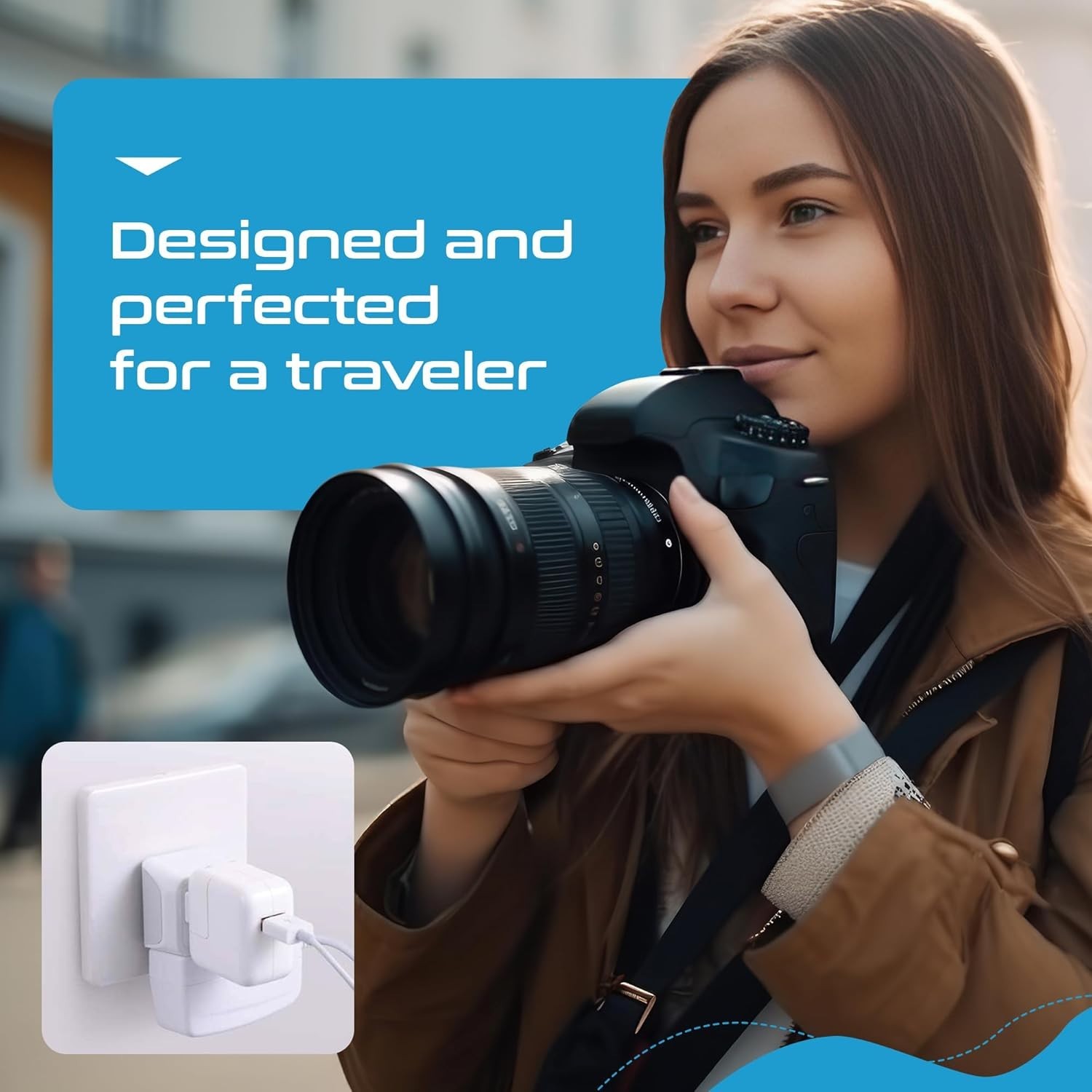 3-Pack Ultra-Compact India Travel Adapter - Type D Power Plug for Dual Devices