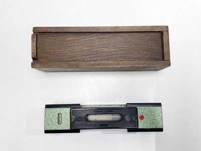 MASSI Precision Machinist Level 0.1mm/m Spirit Level DDR Germany + Wooden Box