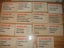 Konvolut 15 verschiedene Zuglaufschilder  DB (um 2006?) InterCity/IC, Gebraucht