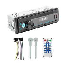 Car Audio Unit Single Din Bluetooth FM Radio USB AUX MP3 Player Remote Control