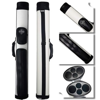 Oval 2x2 Hard Billiard Pool Cue Stick Carrying Case For 2 Butts 2 Shafts