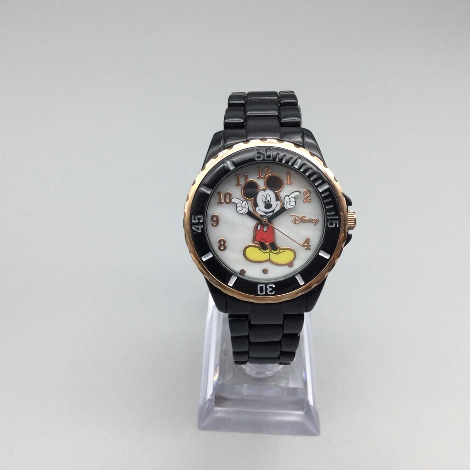 Disney Mickey Mouse Watch Women 36mm Accutime MK2187 MOP New Battery 7.5" - Image 2 of 4