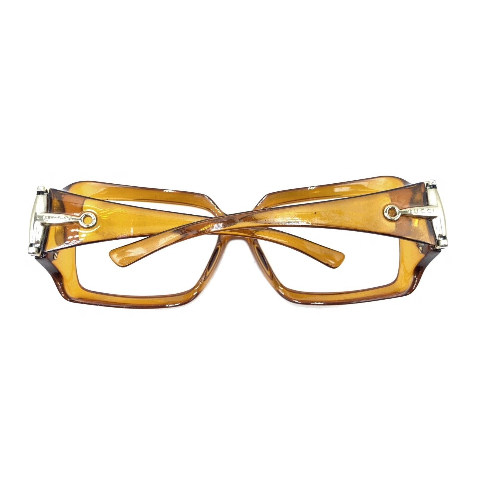 Gucci Translucent Brown Square Oversize Wrap Sung… - image 11