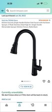Teekia Matt Black Kitchen Faucet with Pull Down Sprayer