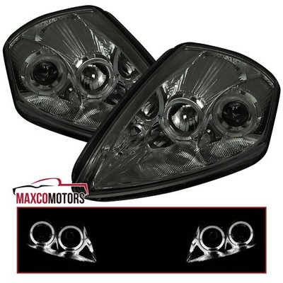Black Projector Headlights Fits 2000-2005 Mitsubishi Eclipse LED Halo Left+Right