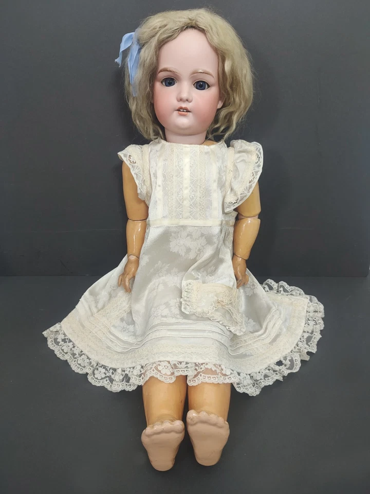 Large antique Armand Marseille doll 31'' tall A14M original mohair wig - Image 3 of 4