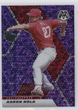 2021 Panini Mosaic Quick Pitch Purple Mosaic Prizm /50 Aaron Nola #40 0vw0