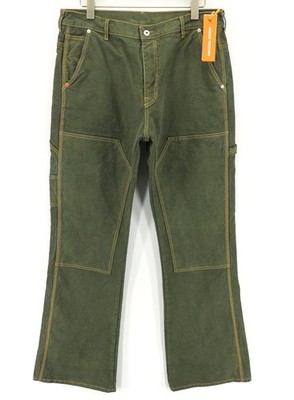 Heron Preston Herren Hose L Grün Baumwolle Regular Fit Freizeit Alltag RRP450