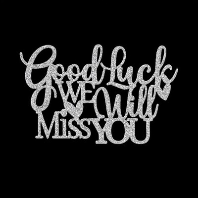 Good Luck We Will Miss You nicht essbarer Tortenaufleger - aus Karton Neu