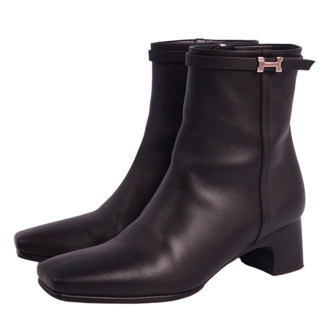 Hermes boots 2023 homage short H logo hardware heel shoes women's 36 Used MOLO-0 thumbnail 2