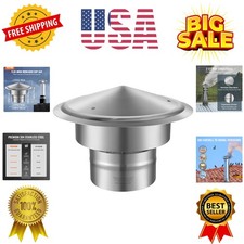 6 inch Chimney Cap - All-Weather Stainless Steel with Reinforced Hardware, Ea...