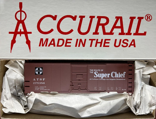 Escala HO - Accurail 35019 Santa Fe AAR 40' vagón de carga de acero ATSF275386 HO7827 | Zustand: New