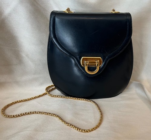 Frenchy of California NWOT Navy Blue, Gold strap Black Lining