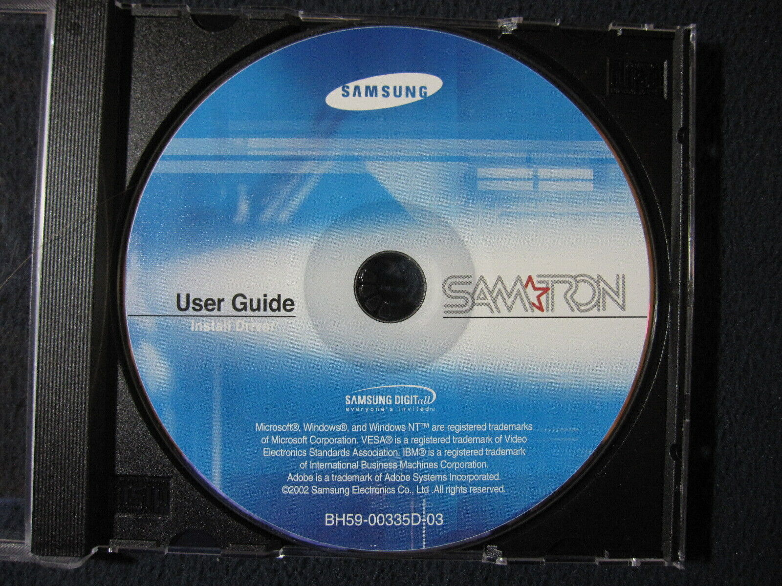 Samtron Monitor 76E/76V/77V User Guide Install Driver [CD-ROM] Samsung 2002
