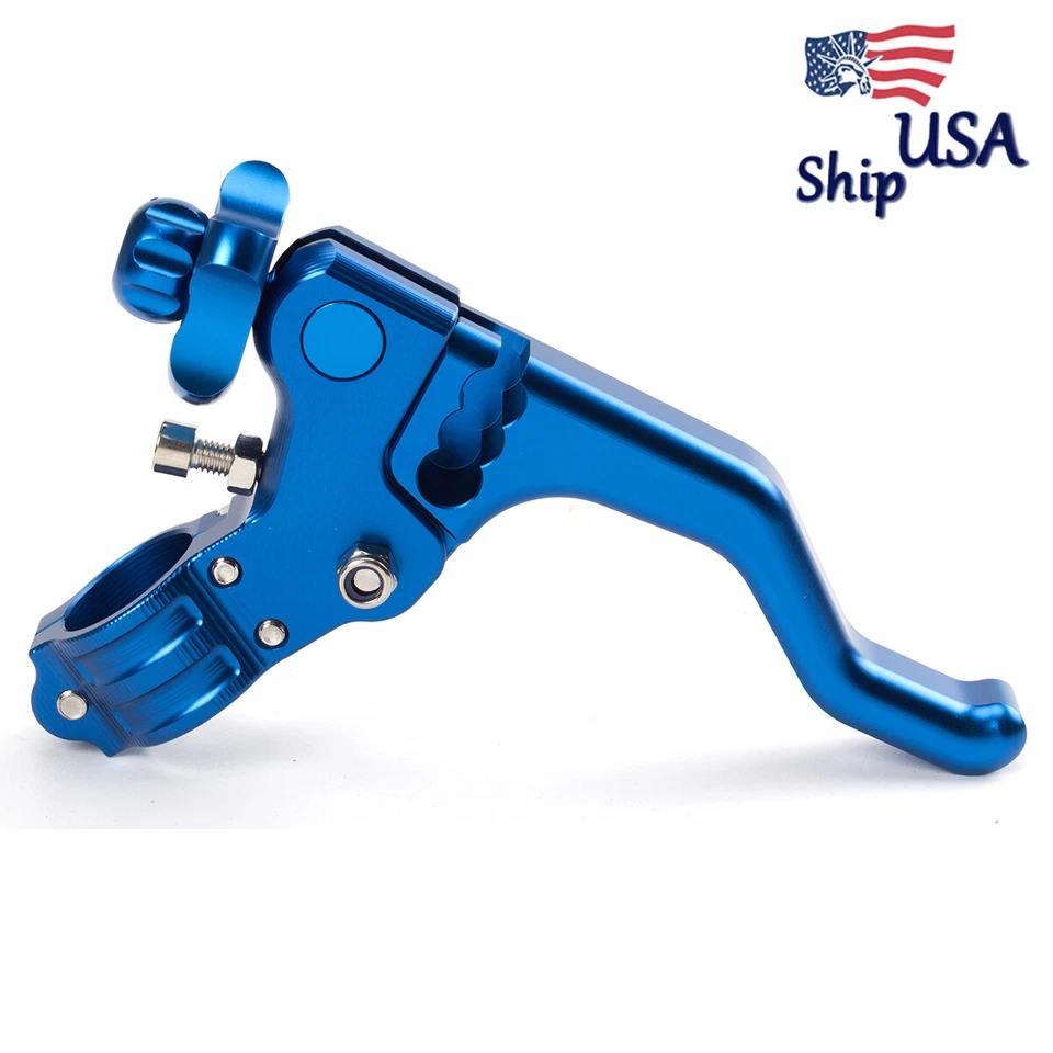 CNC Universal Pivote Dirtbike Cables de Rendimiento Embrague Stunt Palanca Percha Azul Foto 2 de 4