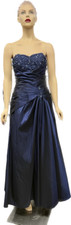 Jade Couture convertible Strapless Navy Formal with Short Jacket sz 2