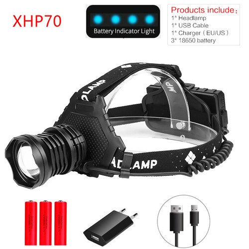 80000LM P70 LED Faro Recargable 5 Modos Zoom Faro - Imagen 9 de 9