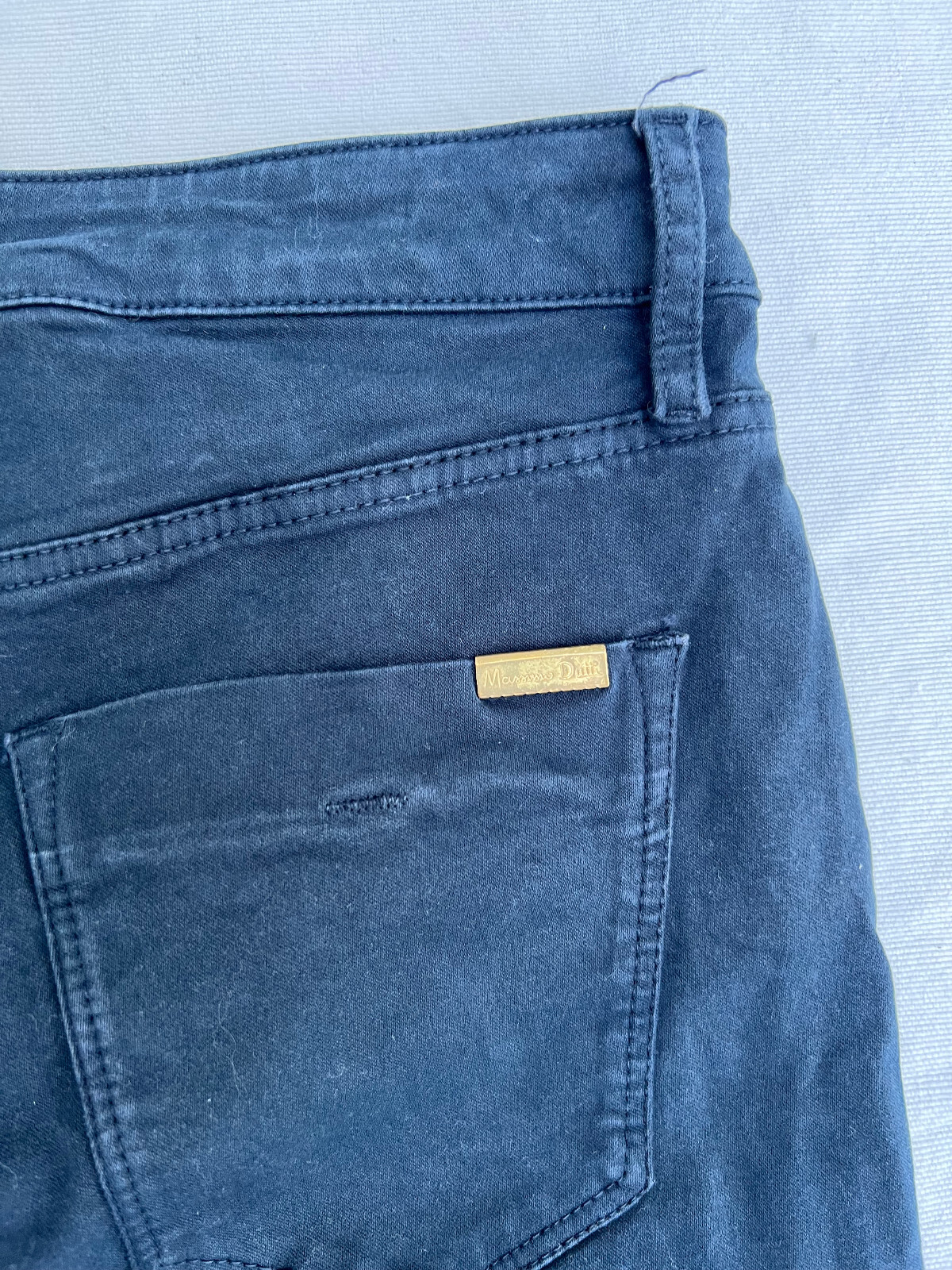 Women's Massimo Dutti Medium Navy Blue Denim Low Rise Skinny Jeans image 5