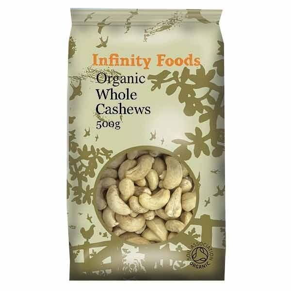 Infinity Organic Whole Cashew Nuts 500g
